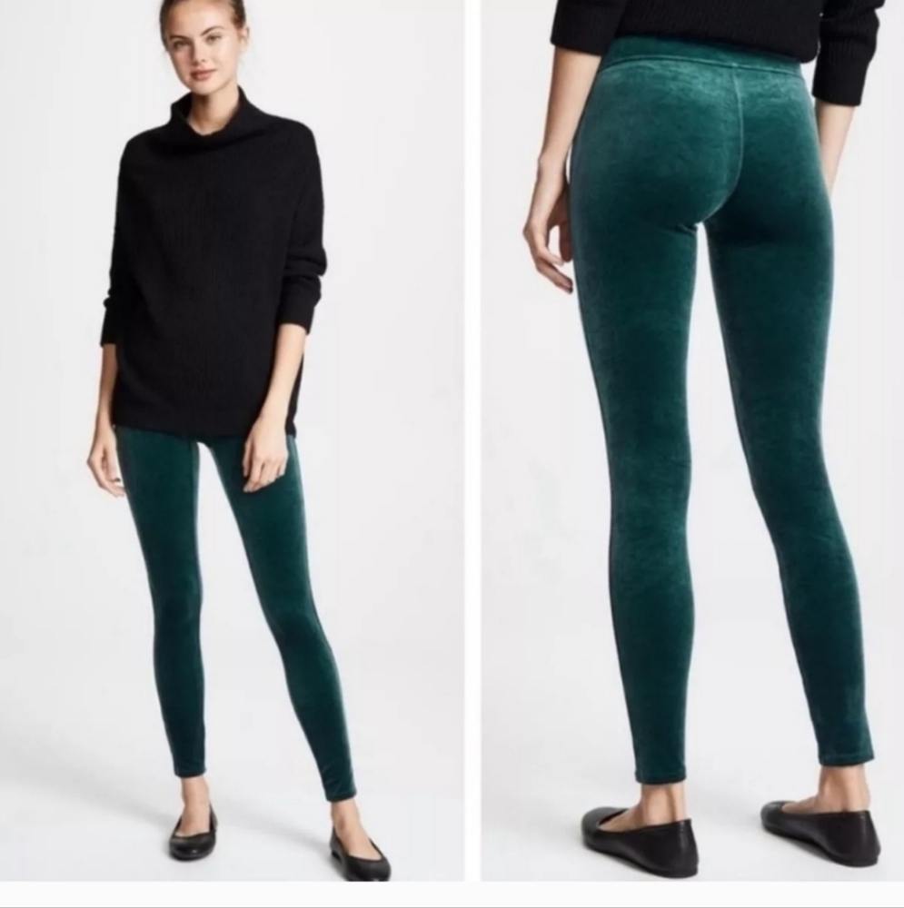 SPANX Green Velvet Lined Leggings 🆕